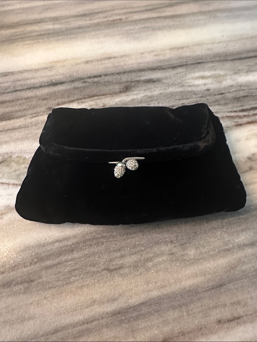 VINTAGE INGBER VELVET AND SATIN EVENING CLUTCH WITH JEWELED KISS LOCK